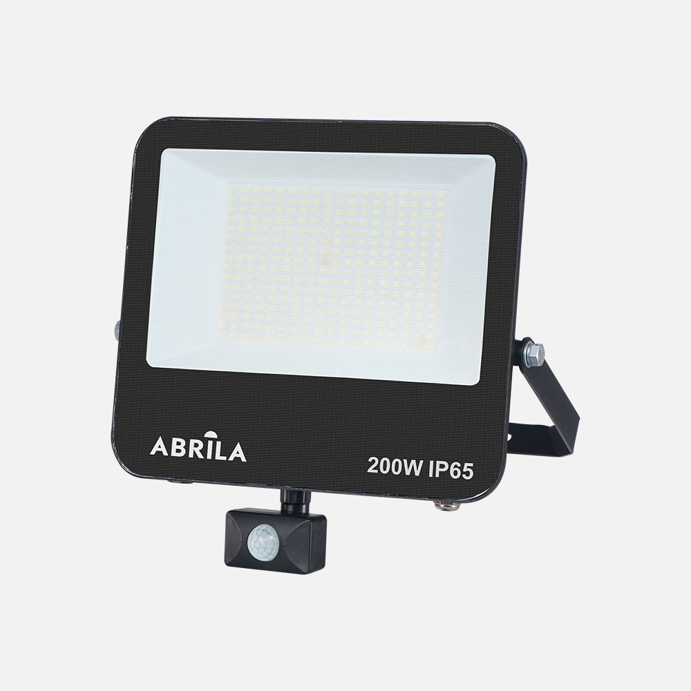 Proyector C/sensor Boiro 200w 6500k Negro 20000lm Led Smd Ip65 Orientable 32x29x6,5cm