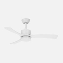 Ventilador Dc Hellin 18w Blanco 3aspas 6vel 106d Luz Opcional 2250l m3000-4500-6500k Remoto+memoria+temporizador