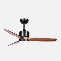 Ventilador Dc Montiel 18w Negro/roble 3aspas 6vel 106d Luz Opcional 2250lm 3000-4500-6500k Remoto+memoria+temporizador