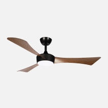 Ventilador Dc Tormos 18w Negro/roble 3aspas 6vel.132d 2250 Lm 3000-4500-6500k Remoto+memoria+temporizador