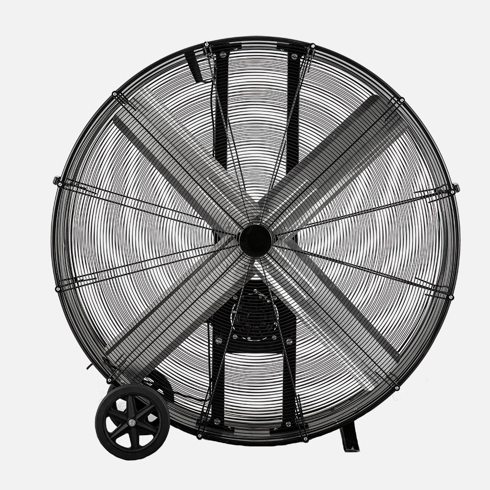 Ventilador Industrial Maximum 800w Negro 127d 2 Velocidades C/ruedas 129,5x127x46cm
