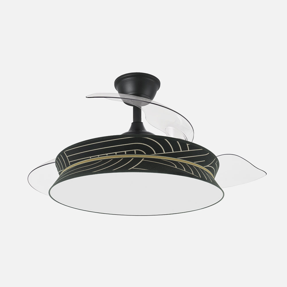 Ventilador Decor 72w Negro/negro Plata 108d 3asp 7200lm 3000-4000-6000k Remoto+memo+temp