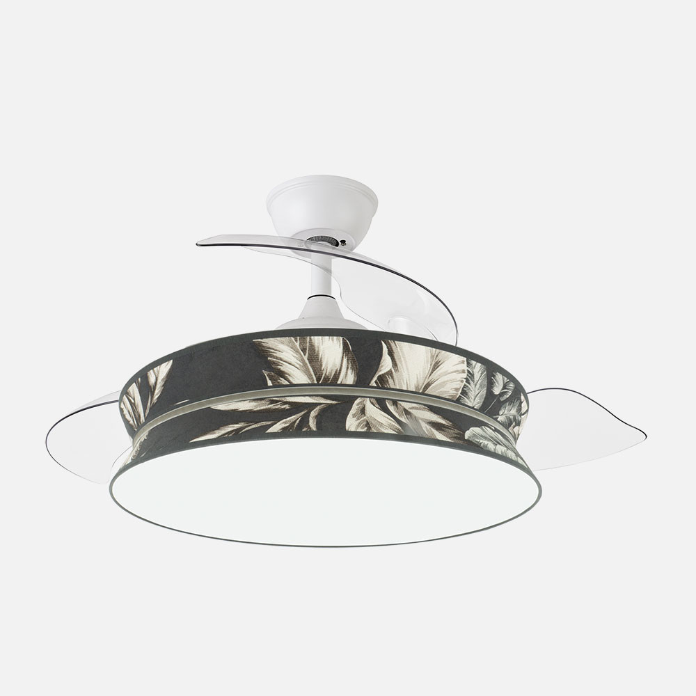 Ventil Decor 72w Blanco/estampado Oscuro 108d 3asp 7200lm 3000-4000-6000k Remoto+memo+temp