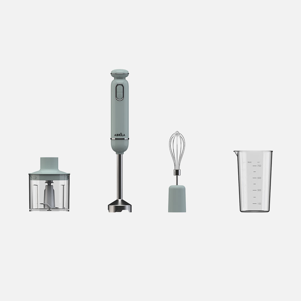 Batidora De Mano Kent 600w Verde 2vel+turbo Cuchi llas Ac.inoxidable c/vaso+picadora+batidor Desmontable 40x6,6x6,6cm