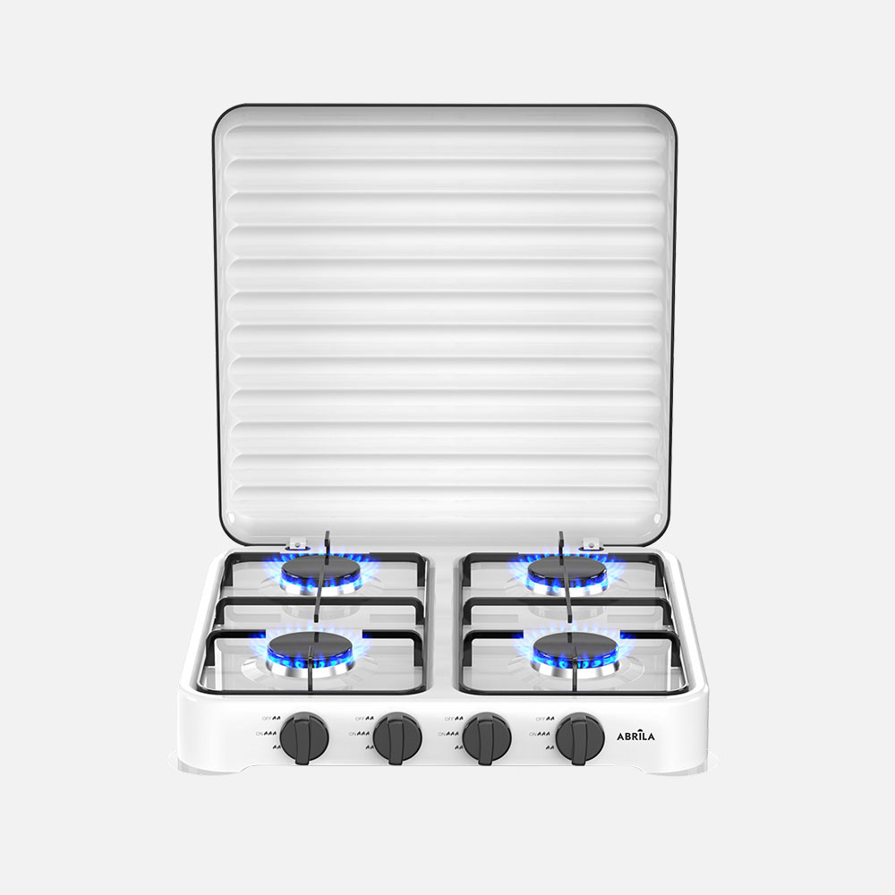 Cocina A Gas Butano Foster Blanca 8800w 4quemador Solo Exterior,tapa Protecc.reg.int.
