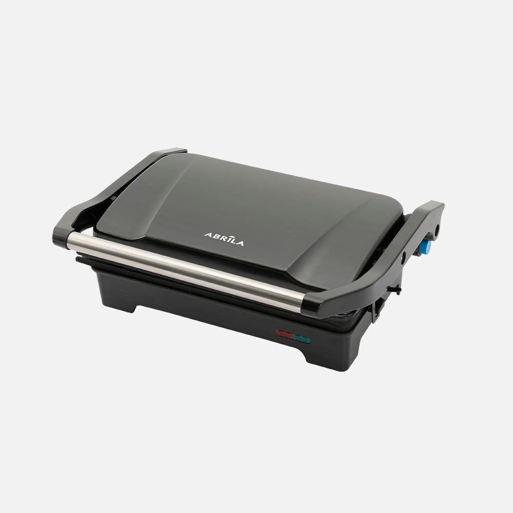 Grill Parrilla Rabion 1200w Negro Apertura 180º Placa 26x16,5cm Antiadh.luz Ind.tact.fro 11,5x29,5x26cm