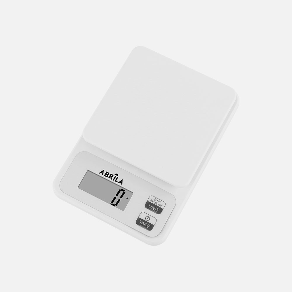 Bascula Cocina Odina Cap.5kg Blanco Plataforma Abs Funcion Tara Display Tactil Apagado Automatico 3x14x20cm