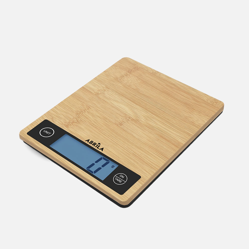 Bascula Cocina Chief Cap.5kg Platf.bambu Display Apagado Automatico Funcion Tara 2x18x23cm