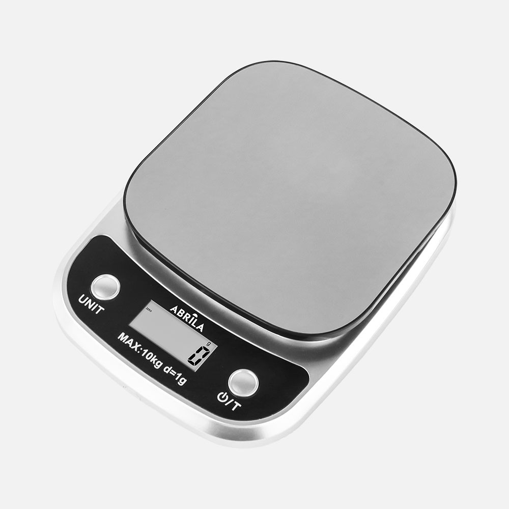 Bascula Cocina Anala Niquel Cap.10kg Platf.ac.inoxidable Apagado Automatico Funcion Tara 3,5x16x21,5cm
