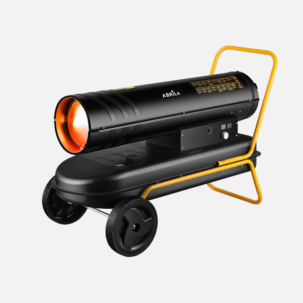 Cañon Calefactor Gasoleo Alpine 50kw Negro/amarillo 45l Caudal1100m3/h Protecion Seg.control Temperatura 71x105x48,5cm