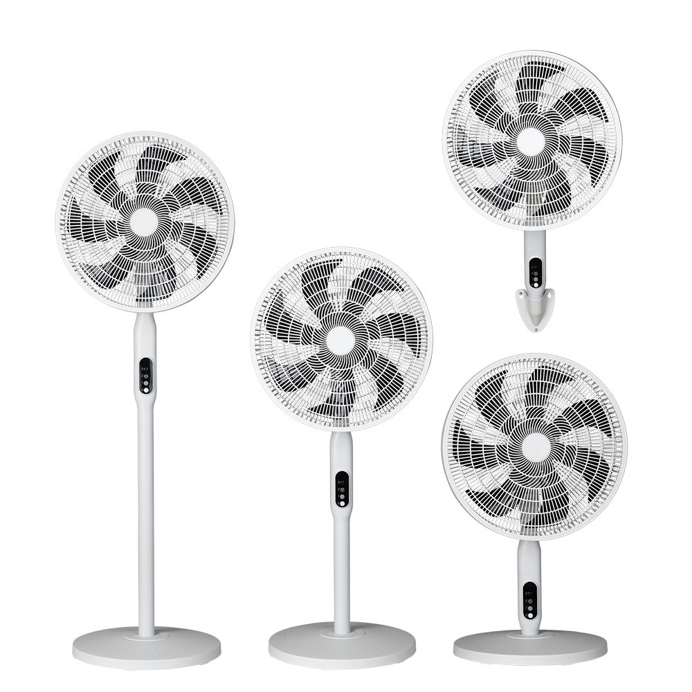 Ventilador Pie 3x1 Mixin Blanco 3vel 60w 7asp 45d Fijo/rotatorio Suelo/pared/sobremesa Regx45x45cm