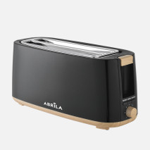 Tostador Pan Eume 1400w Negro/haya 7niveles Tostado,descongelacion,  Apag.automatico,2ranuras,recogemigas 17x38x14,5cm