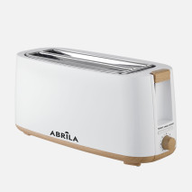 Tostador Pan Eume 1400w Blanco/haya 7niveles Tostado,descongelacion,  Apag.automatico,2ranuras,recogemigas 17x38x14,5cm