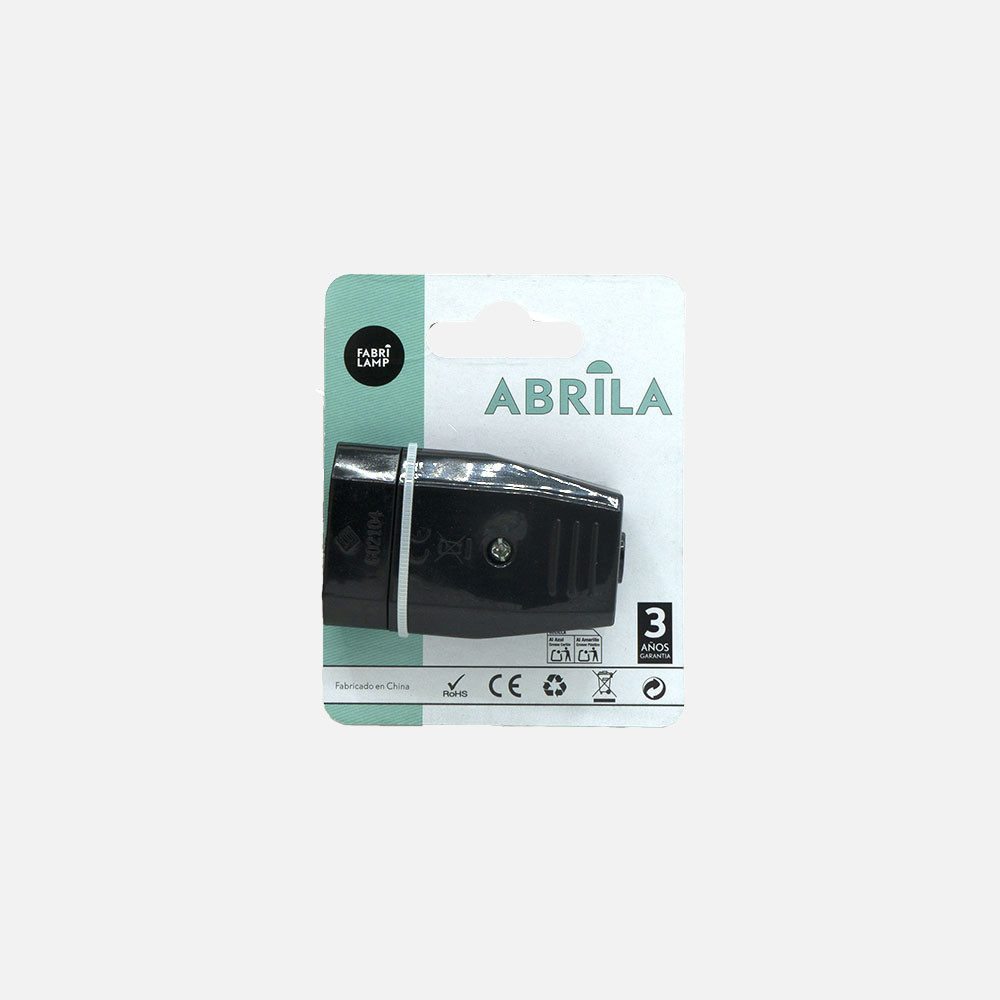 Eco Base Aerea Blister Mod3 2p+e 10a 230v Negra 2x4x6cm