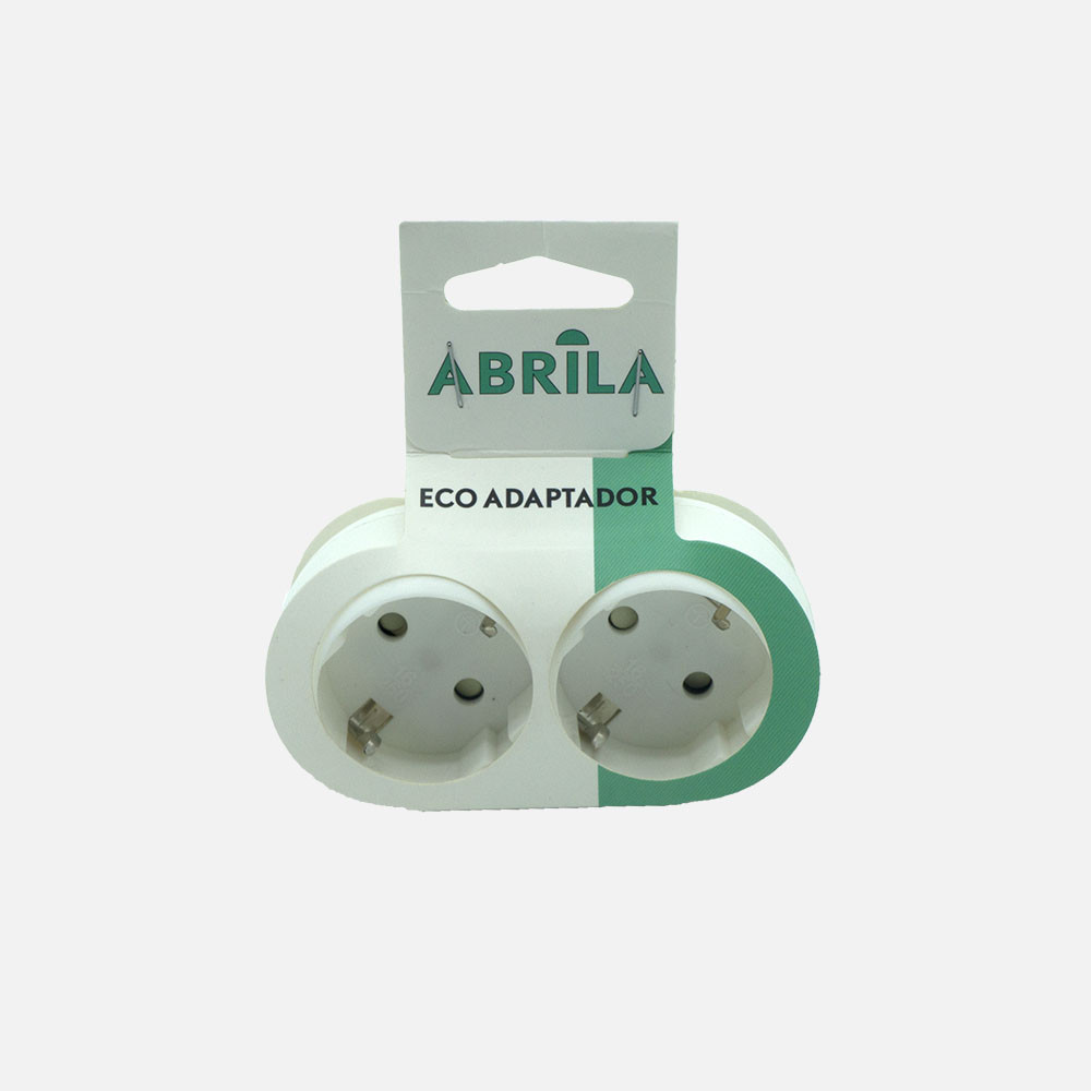 Eco Adaptador 2tomas Blister Mod6 2p+e 16a 230v Blanco Protecc. Infantil 5x10x8cm