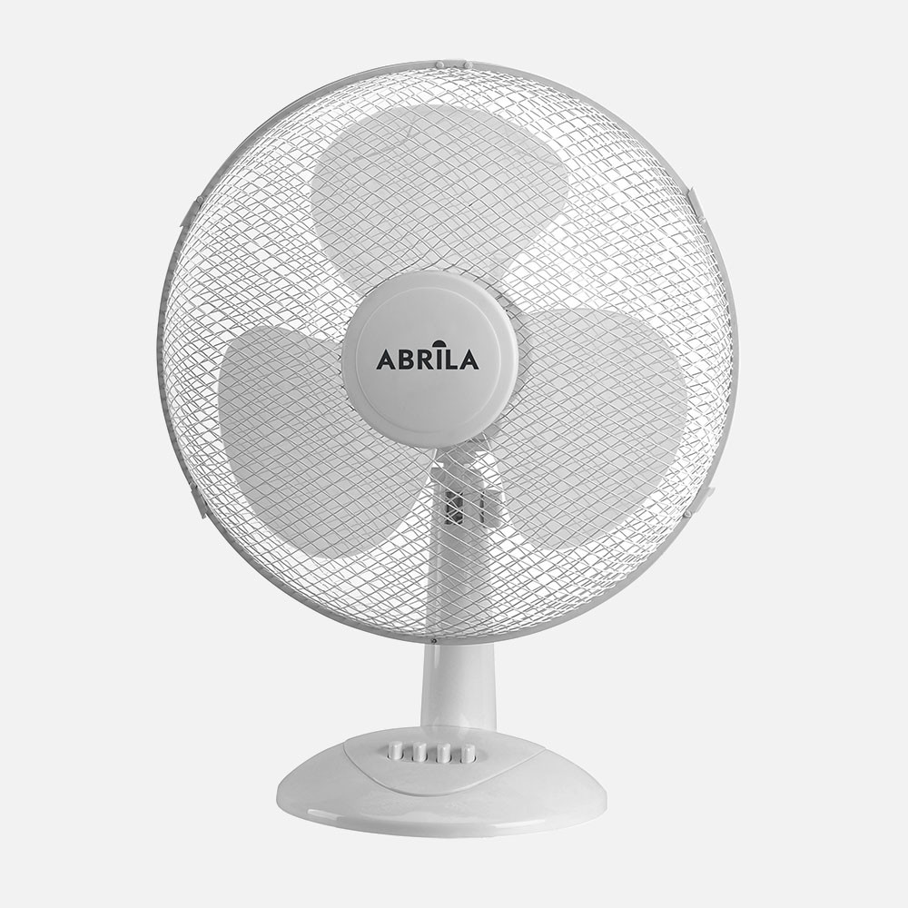 Ventilador Sobremesa Cape Mediano Blanco 3vel 35w Oscilante 3 Aspas Blancas 47,5x34x20cm