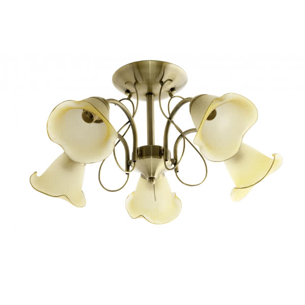 Plafon Serie Marsella 5xe14 Cuero 25x56d Plafon Serie Marsella 5xe14 Cuero 25x56d