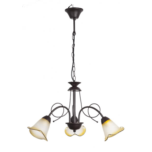 Lampara Serie Marsella 3xe14 Marron 40x48d Lampara Serie Marsella 3xe14 Marron 40x48d