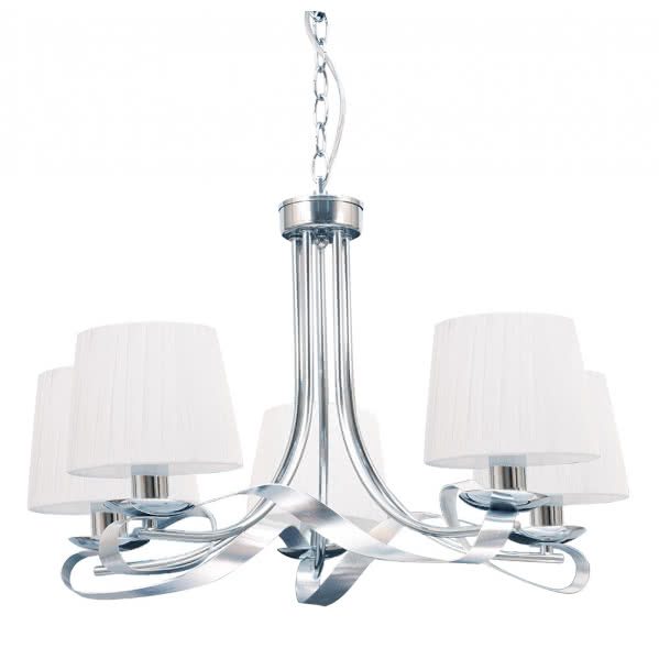 Lampara Serie Cleveland Cromo/plata 5xe14 50x65d Lampara Serie Cleveland Cromo/plata 5xe14 50x65d