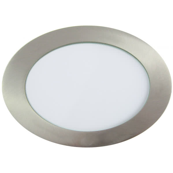 Downlight Led Redondo Serie Apolo 18w 1400lm Niquel 6500k 22d