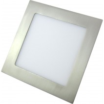 Downlight 12w 6500k Cuadrado Agamenon 990lm Niquel 2x17x17 Cm Corte 15x15 Cm