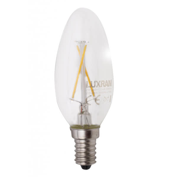 Bombilla Led Filamento Vela Clara E14 4w 400lm 4000k 35x99 Bombilla Led Filamento Vela Clara E14 4w 400lm 4000k 35x99