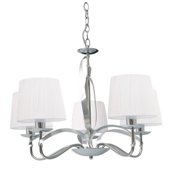 Lampara Serie Detroit Cromo/plata 5xe14 46x61d Lampara Serie Detroit Cromo/plata 5xe14 46x61d