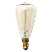 Bombilla Incandescencia Vintage Pebetero 25w E14 48dx115 Calida