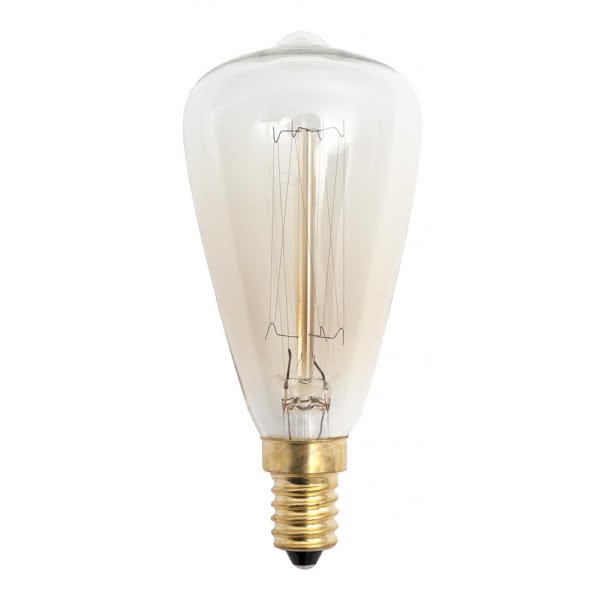 Bombilla Incandescencia Vintage Pebetero 40w E14 48dx115 Calida