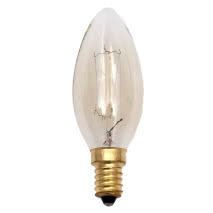 Bombilla Incandescencia Vintage Vela 40w E14 35dx96 Calida