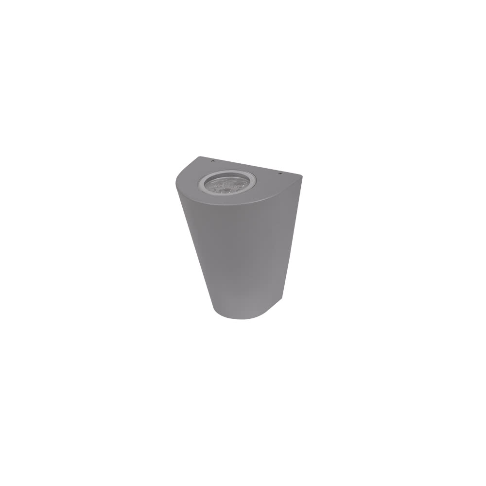Aplique Exterior Ganges Gris Zinc 2gu10x3w 4000K 16x12,5x8,8 Cm Ip54 Bombillas Incluidas