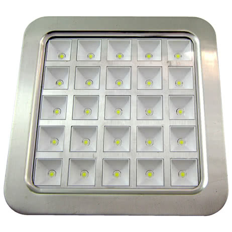 downlight Cuad. Amon Led 16w Niquel 6500k 18x18 Cm corte 15,5x15,5 Cm