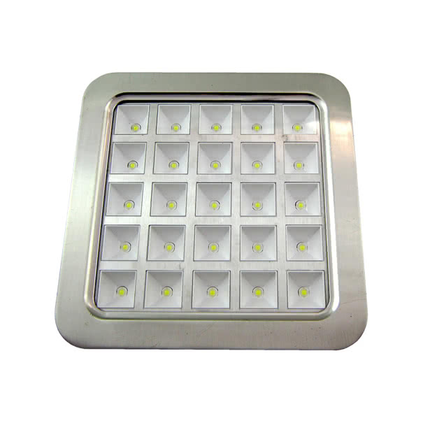 Downlight Cuad. Amon Led 16w Niquel 6500k 18x18 Cm corte 15,5x15,5 Cm