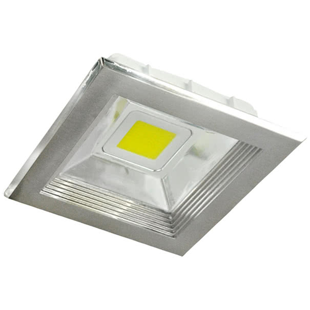 Downlight Cuad. Poseidon Led 20w 2000lm Niquel 19x19x8 6500k