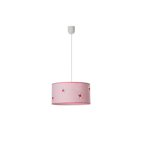 colgante Boton Rosa 1xe27 Regx35d