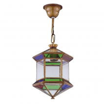 Farol Granadino Hexagonal 1xe27 Colores REGx21x21 Cm