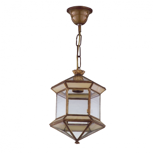 farol Granadino Hexagonal 1xe27 Opalina REGx21x21 Cm