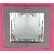 Downlight Cuadrado Empotrar 2xe27 Niquel 10x23x23cm Corte 20x20cm