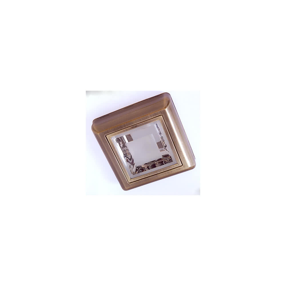 Downlight Sup. Cuadrado 2xe27 Cuero 6x25x25 Cm