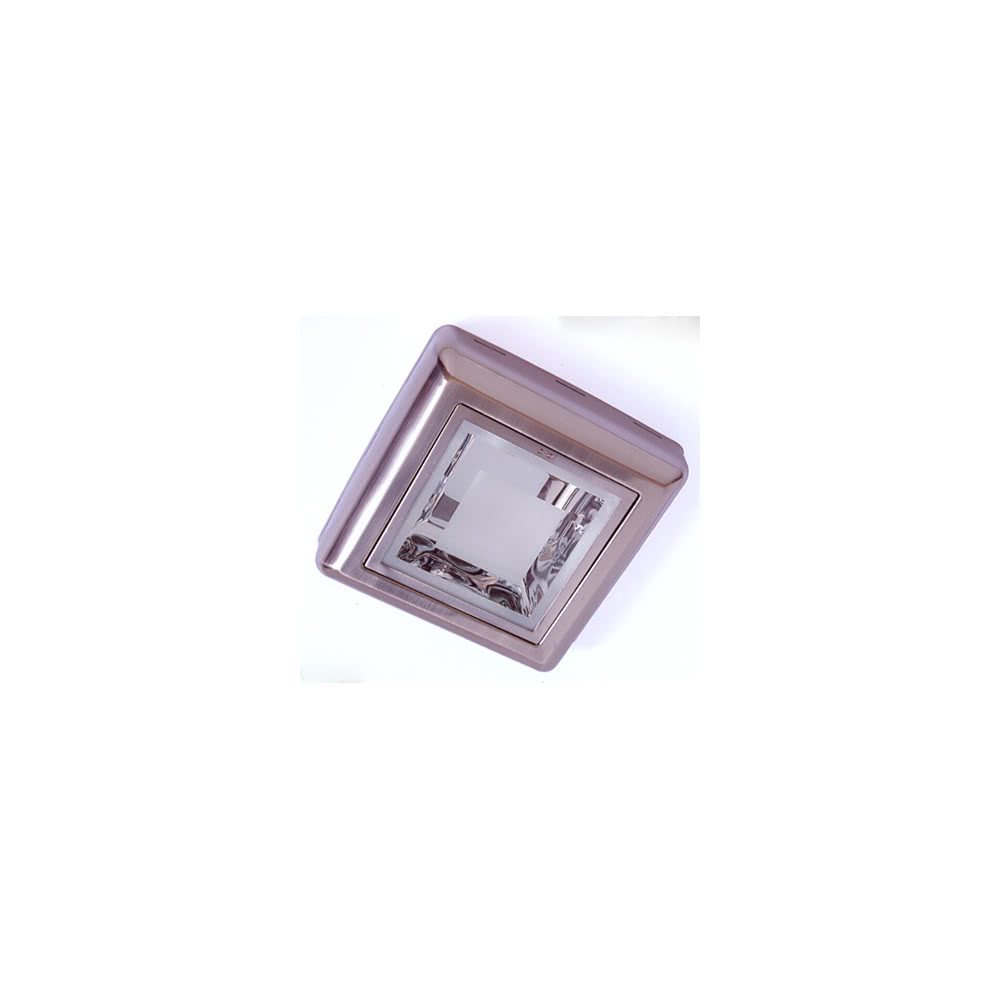 Downlight Sup. Cuadrado 2xe27 Niquel 6x25x25 Cm