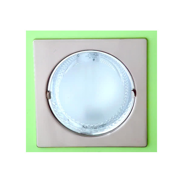 Downlight Empotrar 1xe27  9x18,8x18,8 Cm S/bom.cuadrad.niquel  Corte 17d