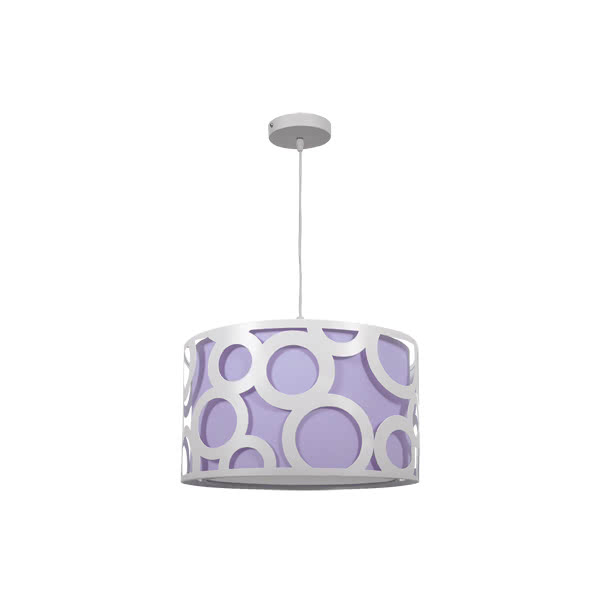 Colgante Serie Orlando Lila/blanco 1xe27 (regx30) Colgante Serie Orlando Lila/blanco 1xe27 (regx30)