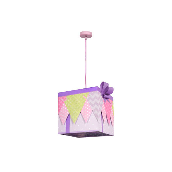 colgante Grande Serie Regalo Lila 1xe27 30x30x30