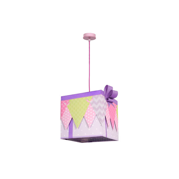 Colgante Grande Serie Regalo Lila 1xe27 30x30x30