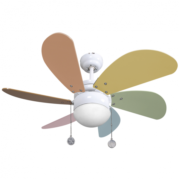 Promo Neto Ventilador Blanco Delfin 6 Aspas Colores Pastel 1xe14 77 D Promo Neto Ventilador Blanco Delfin 6 Aspas Colores Pastel 1xe14 77 D
