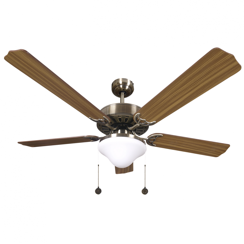 Ventilador Cuero Orion 5 Aspas Roble2xe27 50x132d