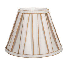Pantalla Conica Plisada Serie Abril Pinza Beis (15x8x12)