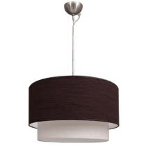 Colgante Planetario Doble Cilind Marron/bl 2xe27 (regx35)