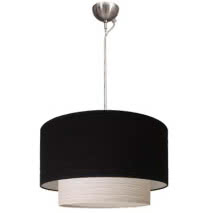 Colgante Planetario Doble Cilind Negro/bl 2xe27 (regx35)