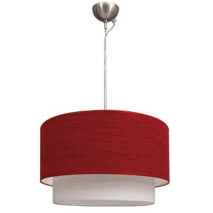 Colgante Planetario Doble Cilind Rojo/bl 2xe27 (regx35)